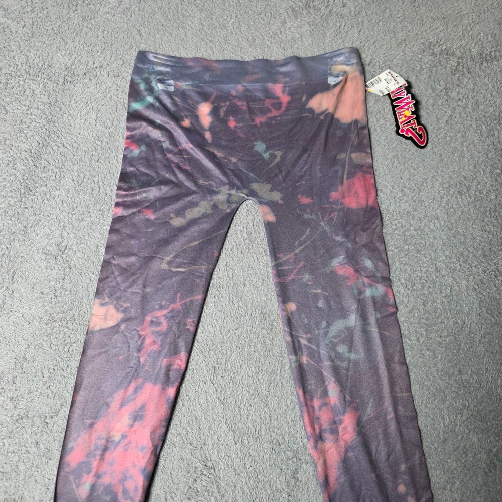 Say What? Womens Medium Leggings Multicolor Tie Dye Stretch Activewear 36704